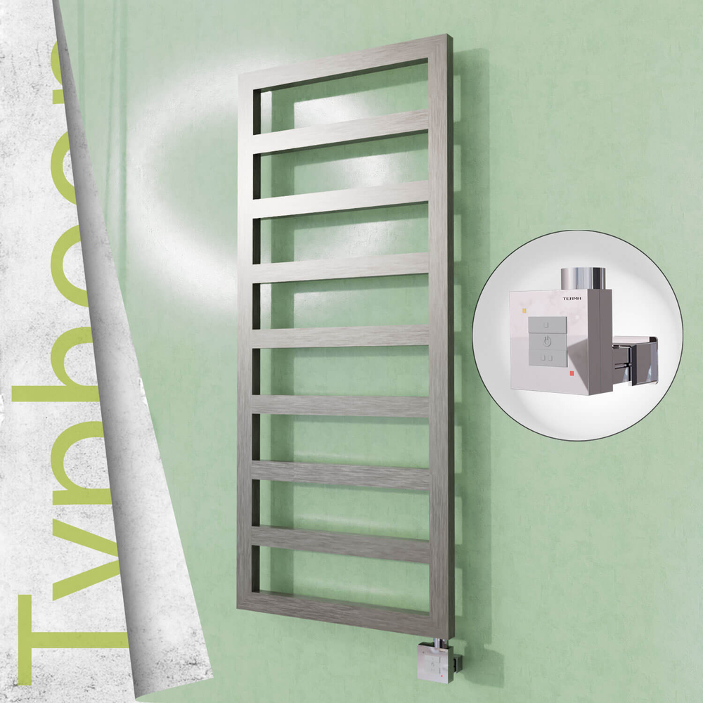 Typhoon Sèche-serviettes Électrique en Inox 400x1160 Poli Satiné (KTX1 Thermostat) 300W - 1