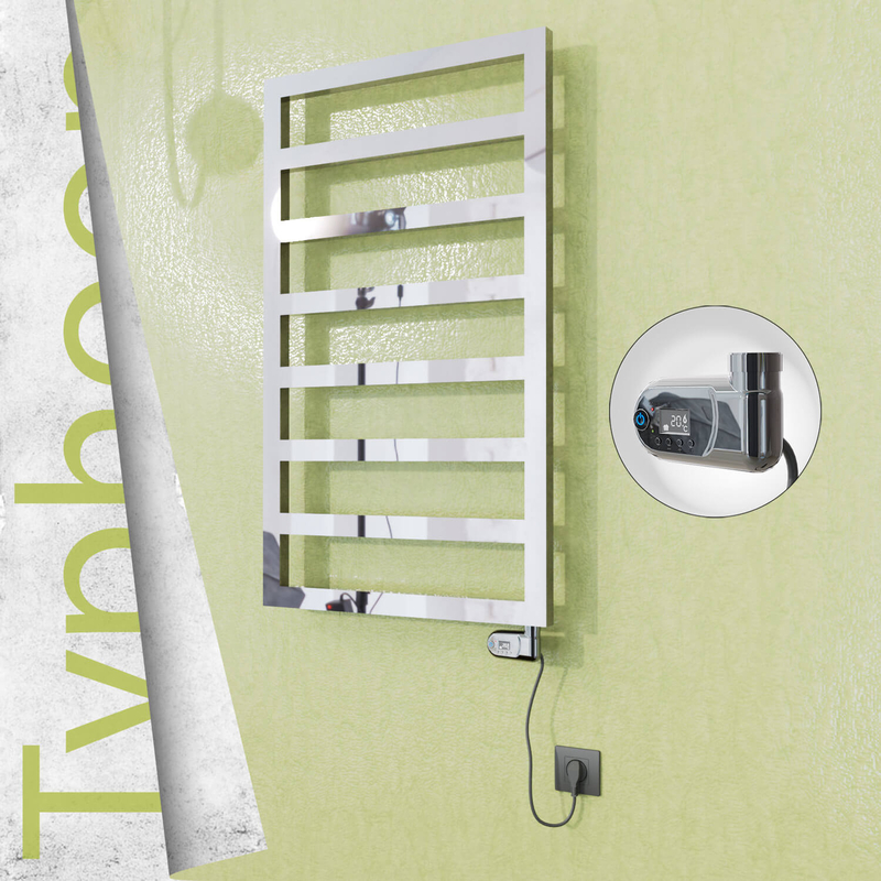 Typhoon Sèche-serviettes Électrique en Inox 400x1580 Poli Miroir (Thesis Thermostat) 300W 