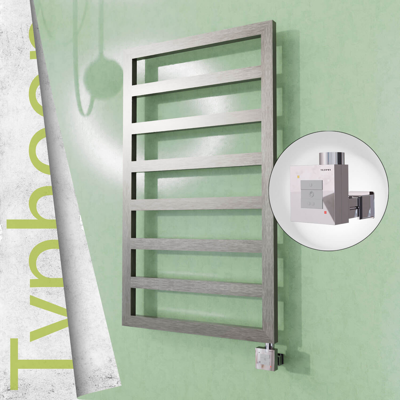 Typhoon Sèche-serviettes Électrique en Inox 400x1580 Poli Satiné (KTX1 Thermostat) 300W 