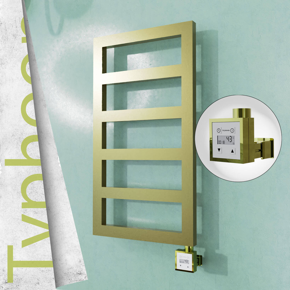 Typhoon Sèche-serviettes Électrique en Inox 400x740 Poli Miroir (KTX3 Thermostat) 200W - 1