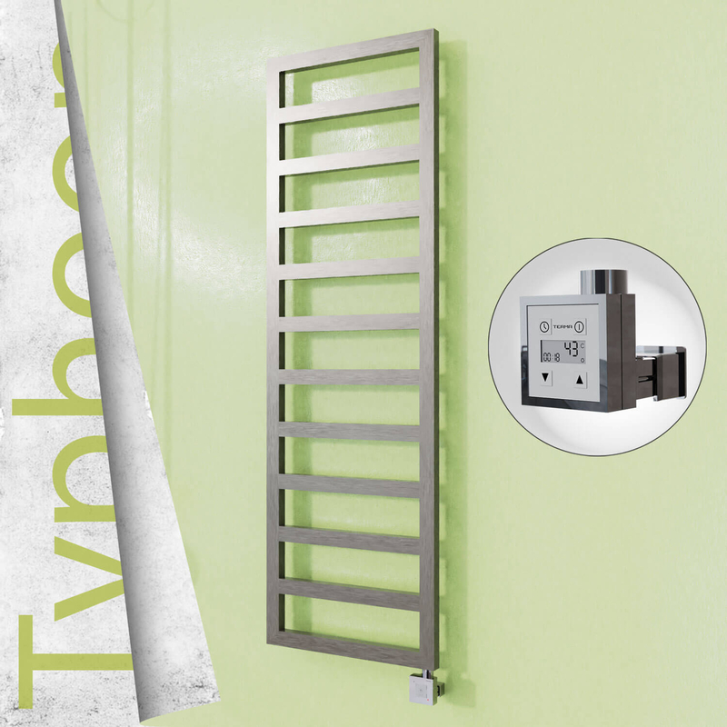 Typhoon Sèche-serviettes Électrique en Inox 500x1160 Doré Satiné (KTX3 Thermostat) 300W 