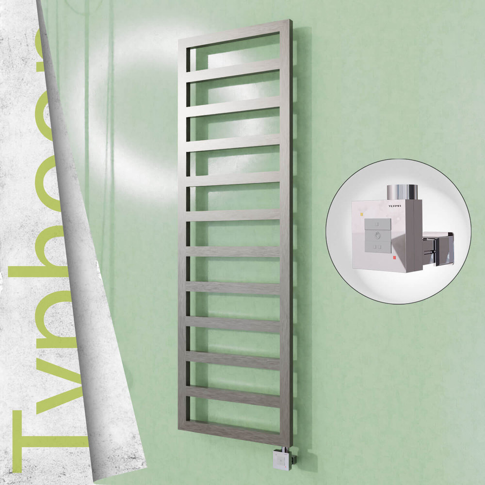 Typhoon Sèche-serviettes Électrique en Inox 500x1160 Poli Satiné (KTX1 Thermostat) 300W - 1