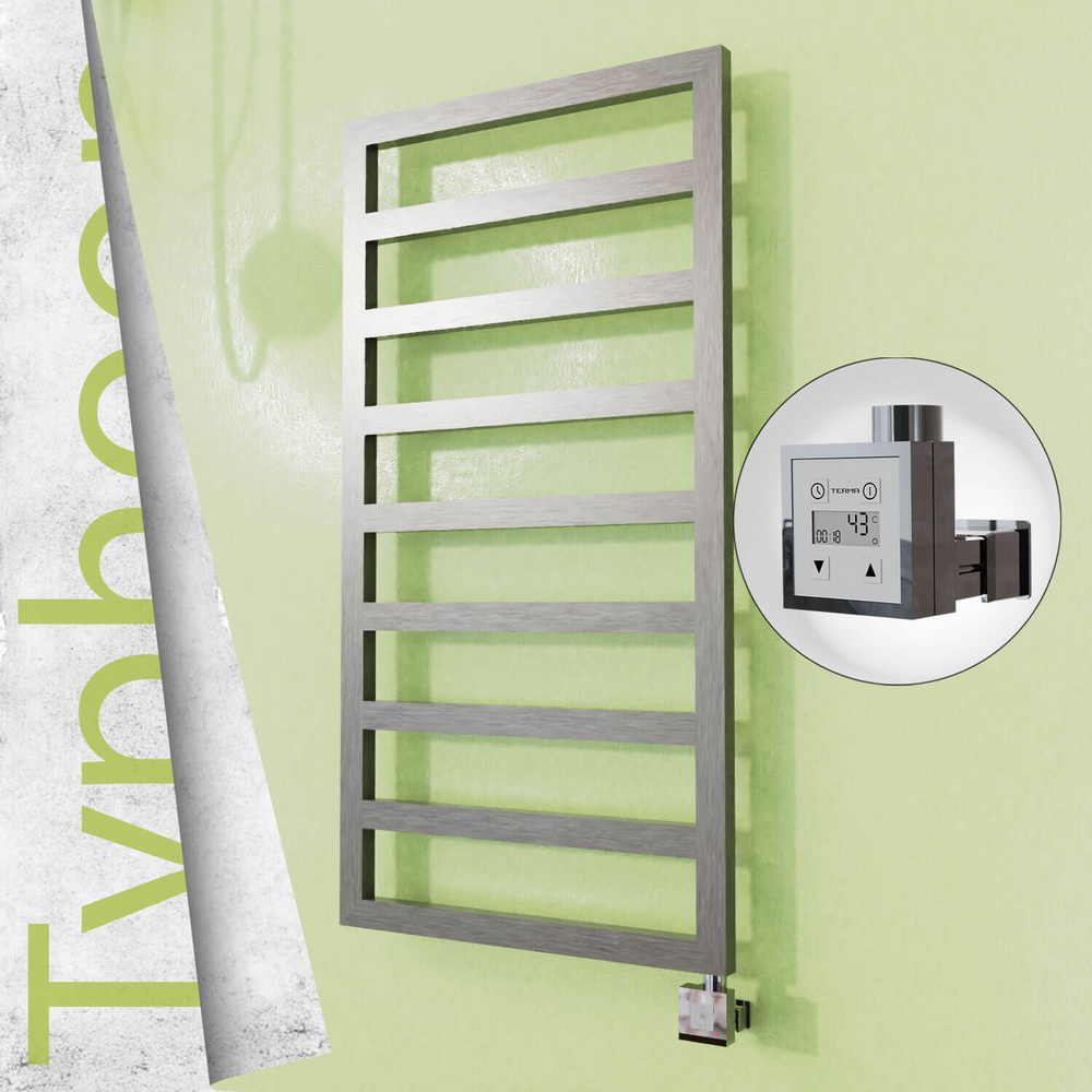 Typhoon Sèche-serviettes Électrique en Inox 500x1580 Doré Satiné (KTX3 Thermostat) 600W - 1