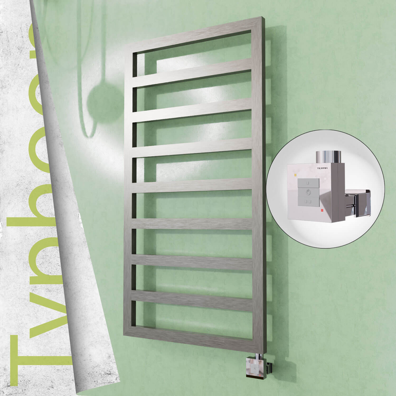 Typhoon Sèche-serviettes Électrique en Inox 500x1580 Poli Satiné (KTX1 Thermostat) 600W 