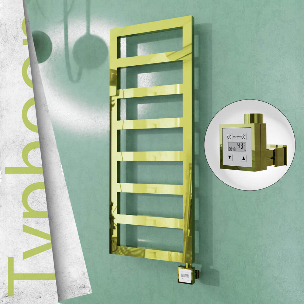 Typhoon Sèche-serviettes Électrique en Inox 500x740 Doré (KTX3 Thermostat) 200W - 1