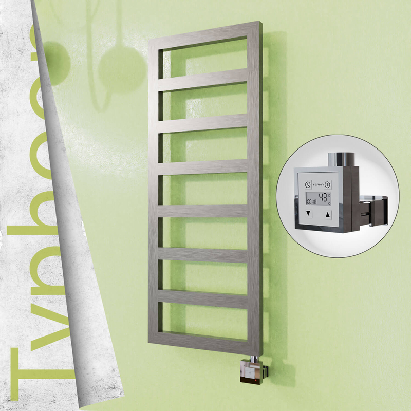 Typhoon Sèche-serviettes Électrique en Inox 500x740 Doré Satiné (KTX3 Thermostat) 200W 