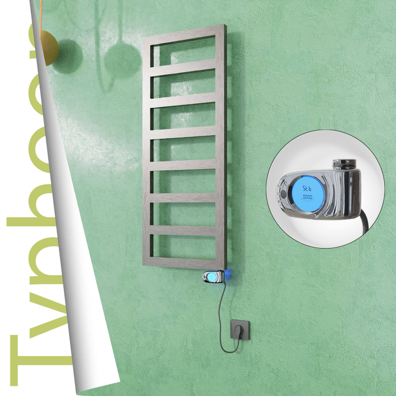 Typhoon Sèche-serviettes Électrique en Inox 500x740 Doré Satiné (Musa Thermostat) 200W 