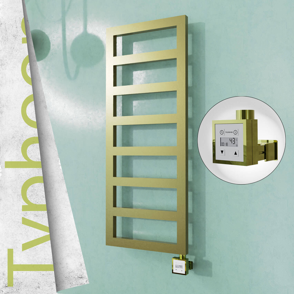 Typhoon Sèche-serviettes Électrique en Inox 500x740 Poli Miroir (KTX3 Thermostat) 200W - 1
