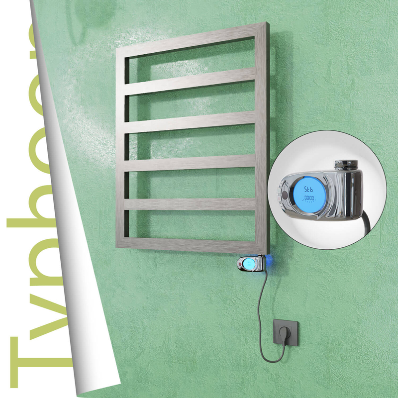 Typhoon Sèche-serviettes Électrique en Inox 600x1160 Doré Satiné (Musa Thermostat) 300W