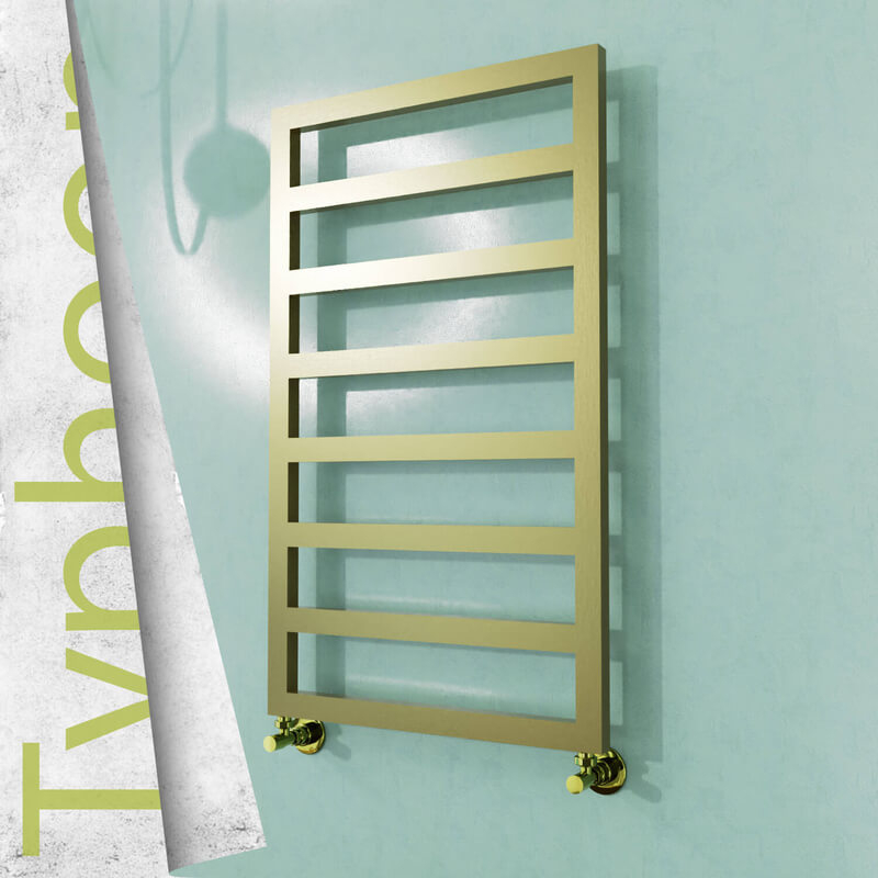 Typhoon Sèche-serviettes en Inox 400x1020 Doré Satiné