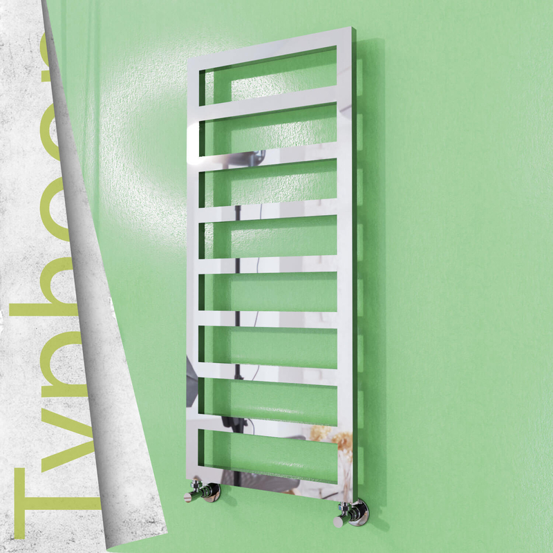 Typhoon Sèche-serviettes en Inox 400x1160 Poli Miroir