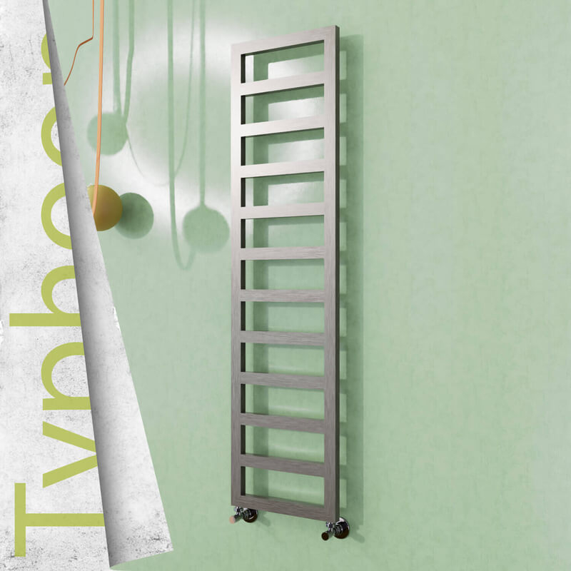 Typhoon Sèche-serviettes en Inox 400x1580 Poli Satiné