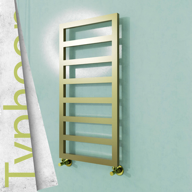 Typhoon Sèche-serviettes en Inox 600x1020 Doré Satiné
