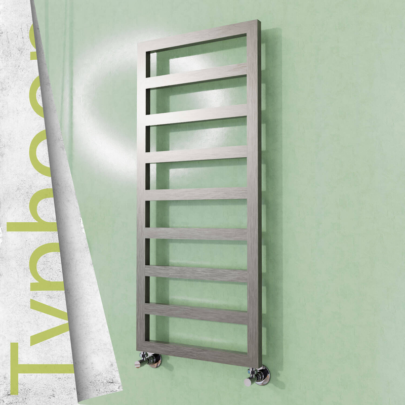 Typhoon Stainless Steel Towel Rail 400x1160 Satin Polished