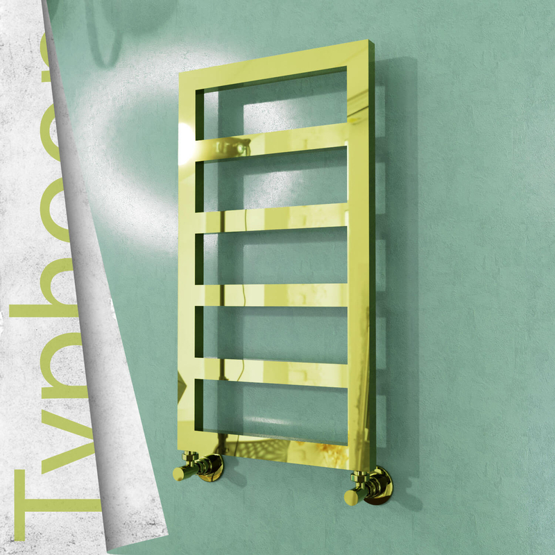 Typhoon Stainless Steel Towel Rail 400x740 Gold