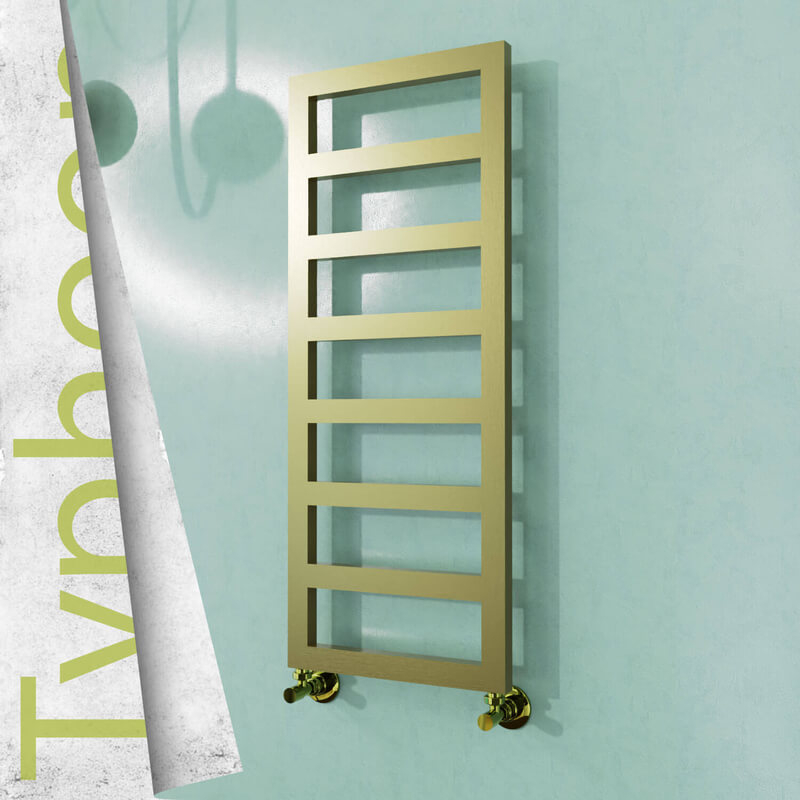 Typhoon Stainless Steel Towel Rail 500x1020 Satin Gold - 1