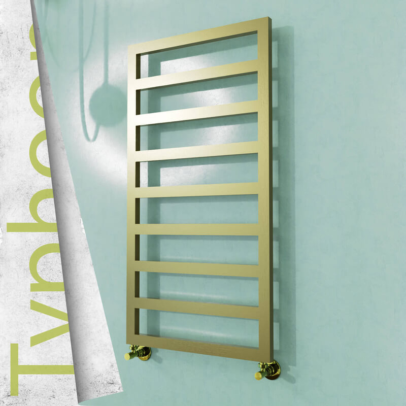Typhoon Stainless Steel Towel Rail 500x1160 Satin Gold