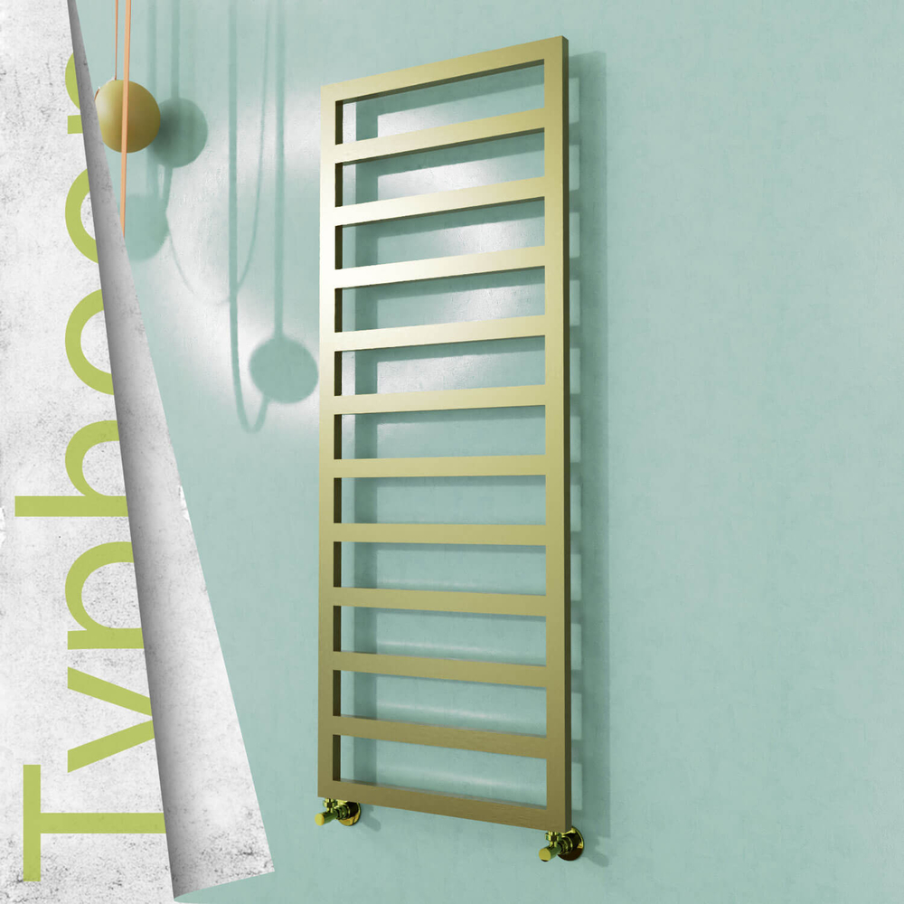Typhoon Stainless Steel Towel Rail 600x1580 Satin Gold - 1