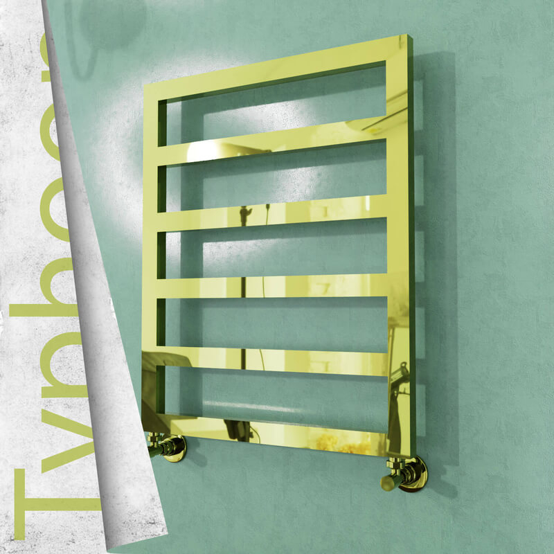 Typhoon Stainless Steel Towel Rail 600x740 Gold
