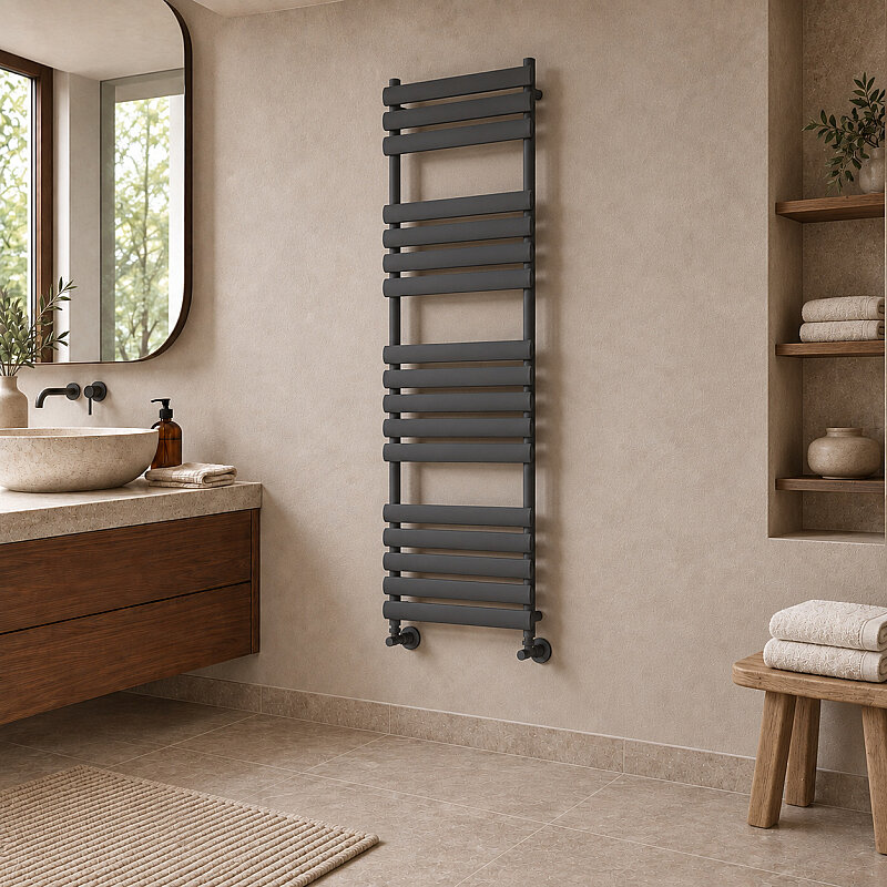 Volga Decorative Towel Rail 500x1600 Dark Anthracite