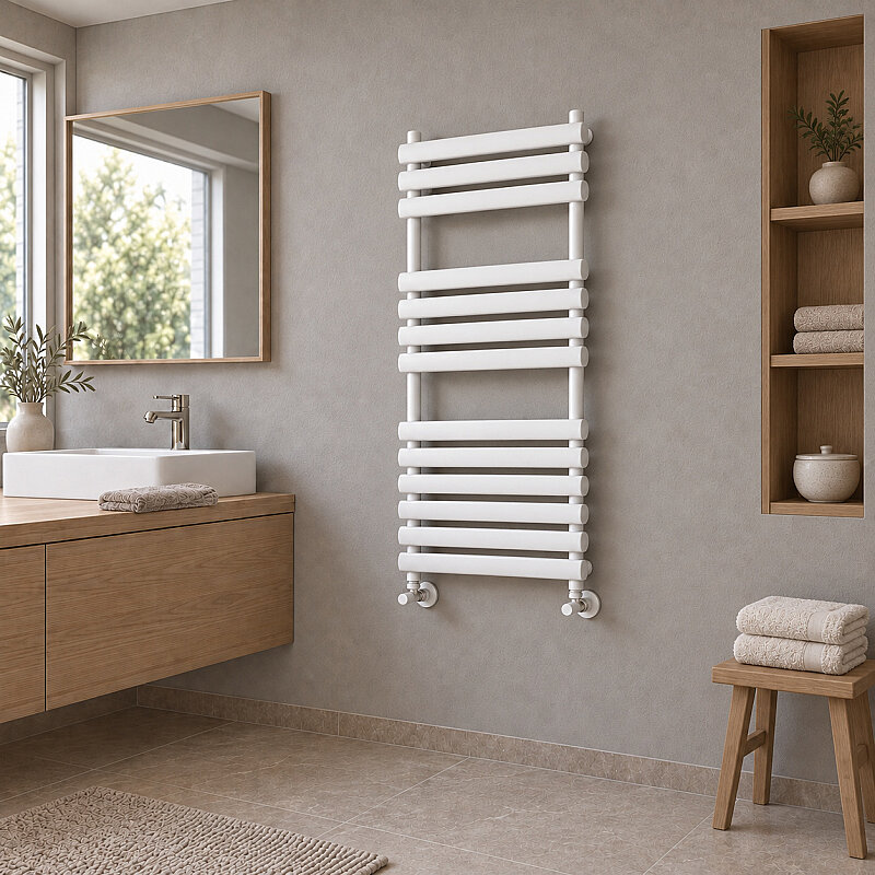 Volga Decorative Towel Rail 600x1200 White