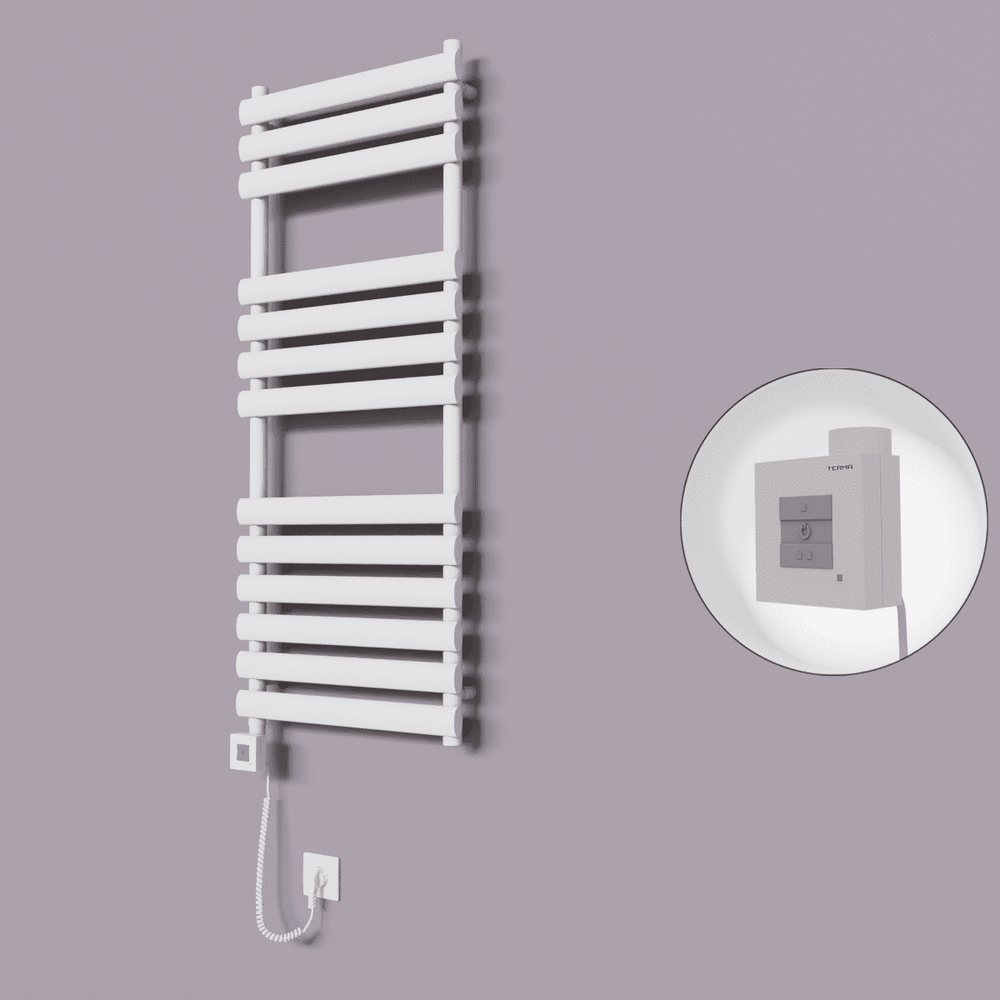 Volga Dekoratif Elektrikli Havlupan 500x1200 Beyaz (KTX1 Termostat) 600W Spiral Kablolu - 1
