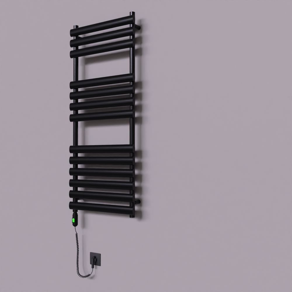 Volga Dekoratif Elektrikli Havlupan 500x1200 Siyah (On/Off Düğmeli) 600W - 1
