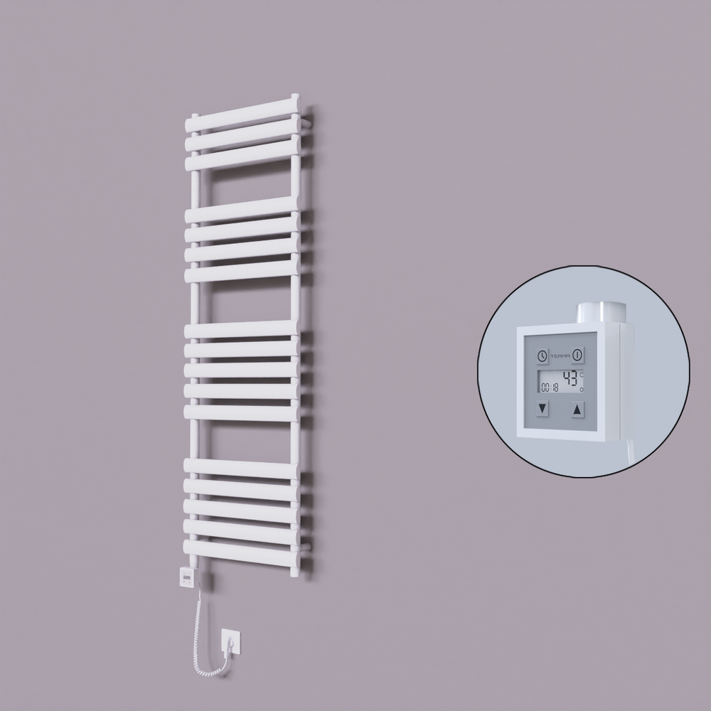 Volga Dekoratif Elektrikli Havlupan 500x1600 Beyaz (KTX3 Termostat) 1000W Spiral Kablolu - 1