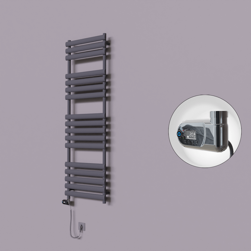 Volga Dekoratif Elektrikli Havlupan 500x1600 Koyu Antrasit (Thesis Termostat) 900W 