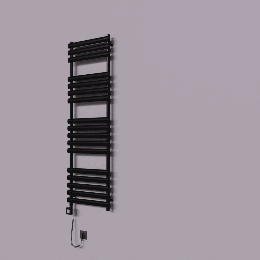 Volga Dekoratif Elektrikli Havlupan 500x1600 Siyah (KTX1 Termostat) 1000W Spiral Kablolu - 1