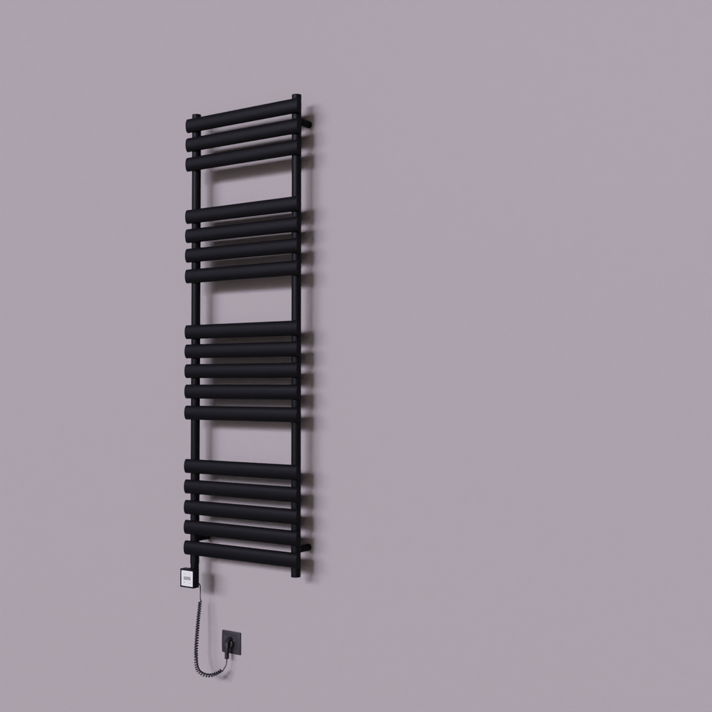 Volga Dekoratif Elektrikli Havlupan 500x1600 Siyah (KTX3 Termostat) 1000W Spiral Kablolu - 1