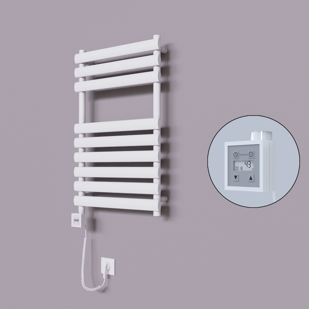 Volga Dekoratif Elektrikli Havlupan 500x800 Beyaz (KTX3 Termostat) 300W Spiral Kablolu - 1