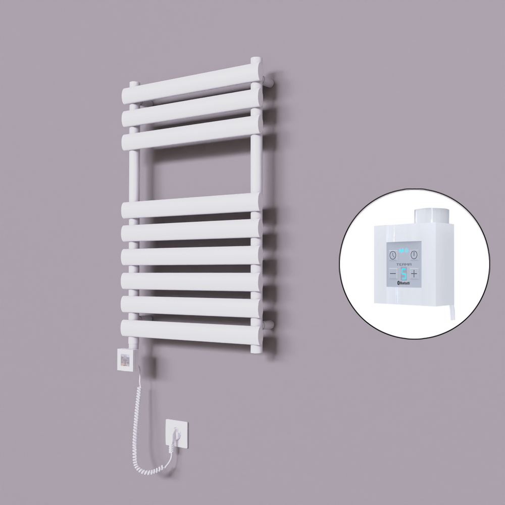 Volga Dekoratif Elektrikli Havlupan 500x800 Beyaz (KTX4 Termostat) 300W Spiral Kablolu - 1