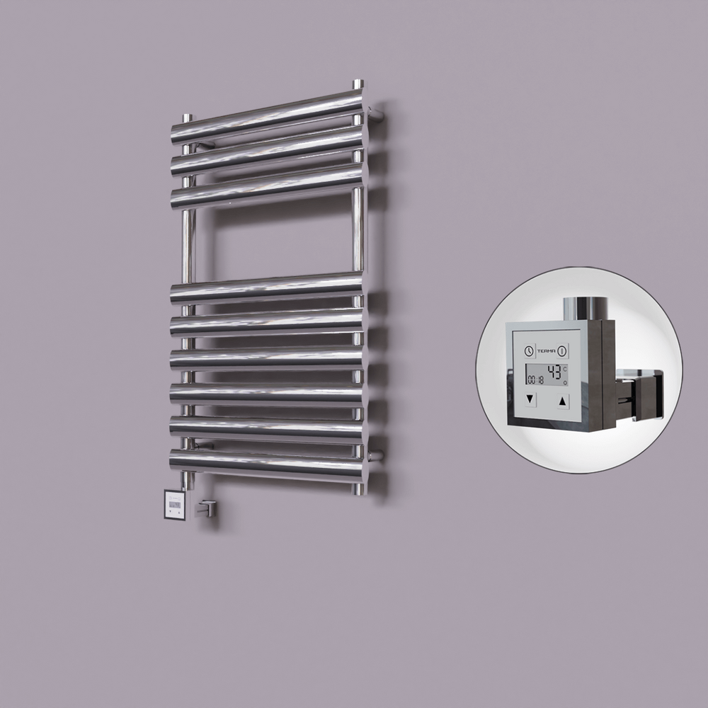 Volga Dekoratif Elektrikli Havlupan 500x800 Krom (KTX3 Termostat) 200W - 1