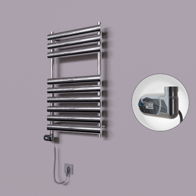 Volga Dekoratif Elektrikli Havlupan 500x800 Krom (Thesis Termostat) 200W 