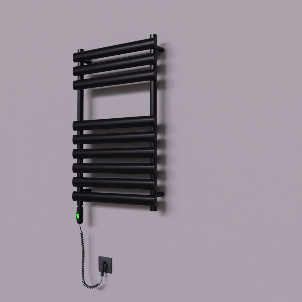 Volga Dekoratif Elektrikli Havlupan 500x800 Siyah (On/Off Düğmeli) 300W - 1