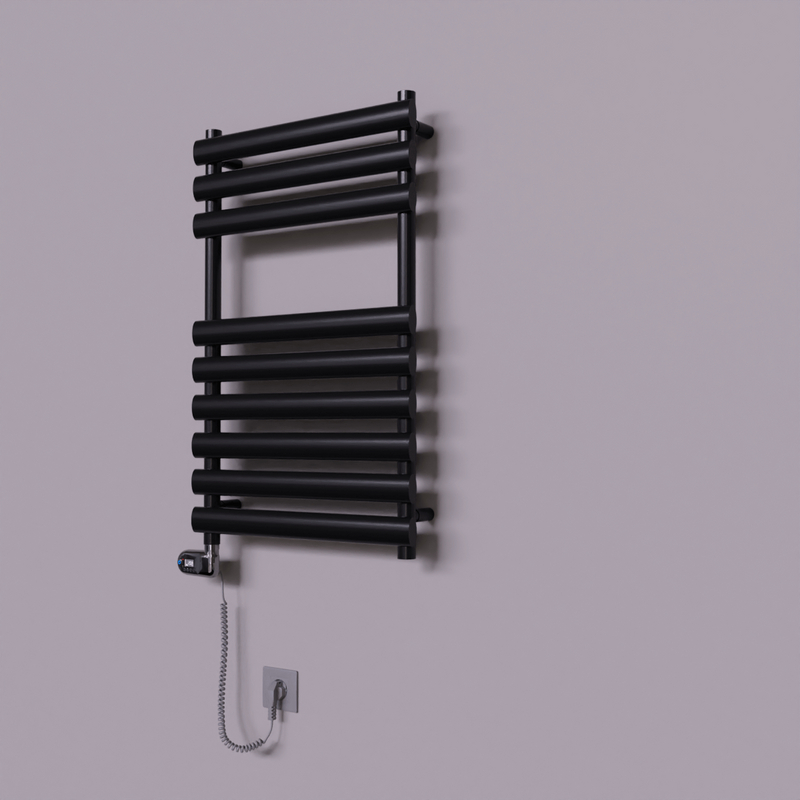 Volga Dekoratif Elektrikli Havlupan 500x800 Siyah (Thesis Termostat) 300W 