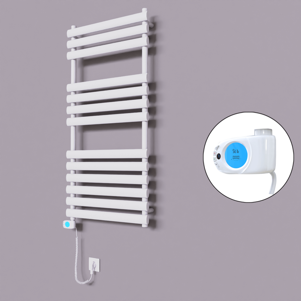 Volga Dekoratif Elektrikli Havlupan 600x1200 Beyaz (Musa Termostat) 600W - 1