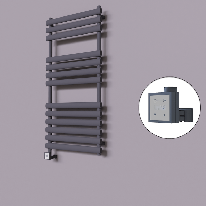 Volga Dekoratif Elektrikli Havlupan 600x1200 Koyu Antrasit (KTX3 Termostat) 600W 