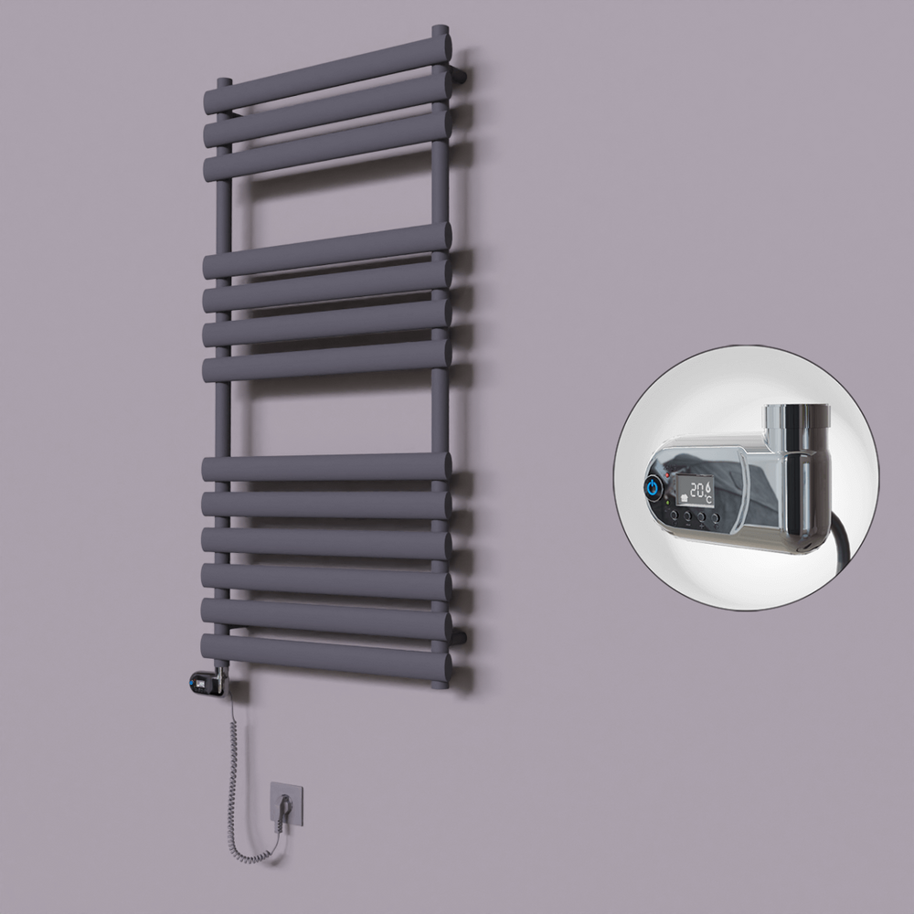Volga Dekoratif Elektrikli Havlupan 600x1200 Koyu Antrasit (Thesis Termostat) 600W - 1