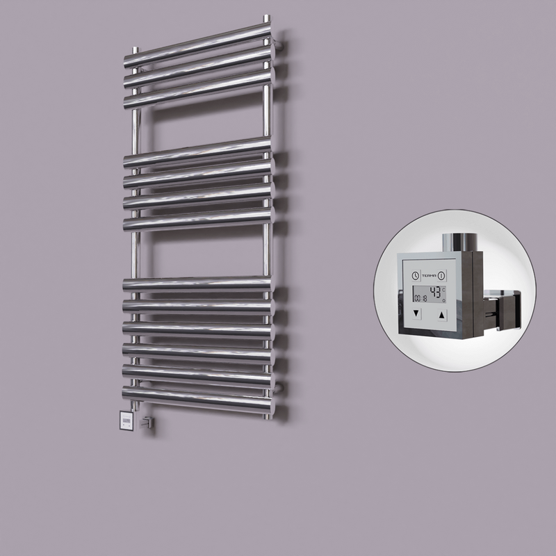 Volga Dekoratif Elektrikli Havlupan 600x1200 Krom (KTX3 Termostat) 300W 