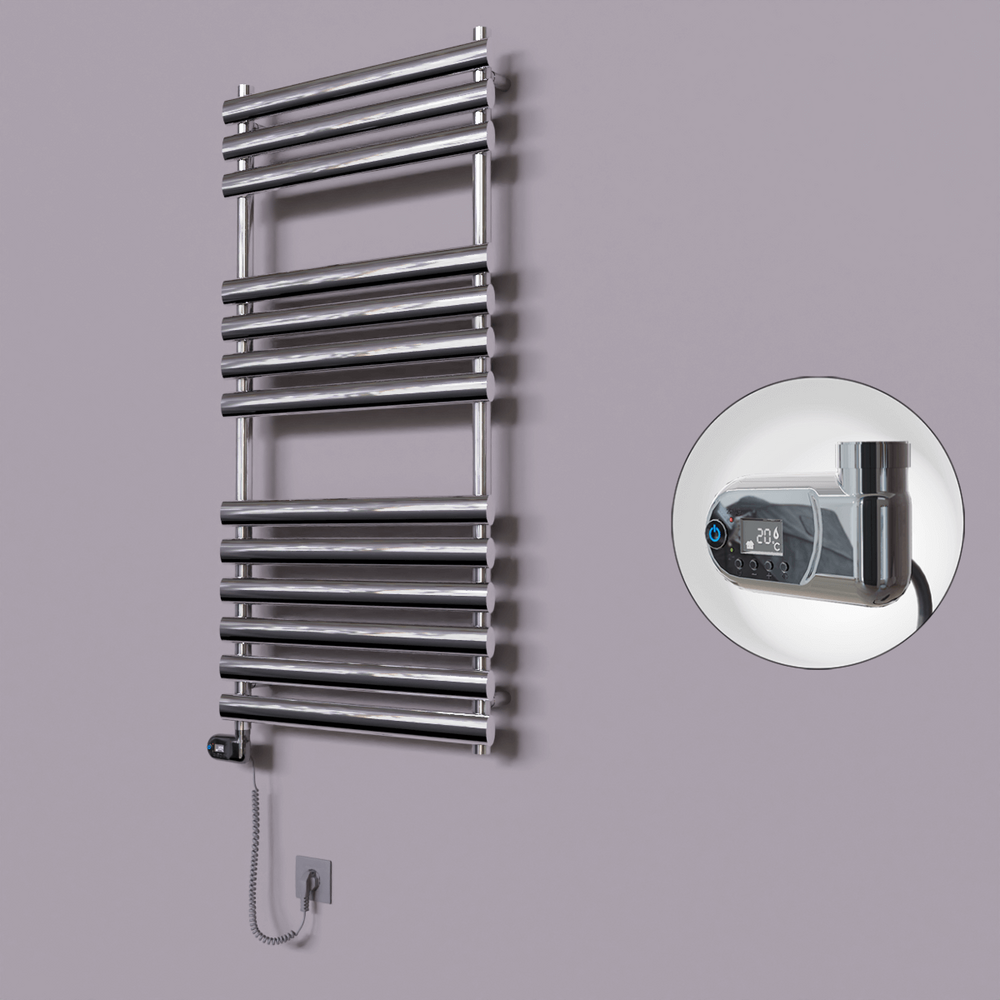 Volga Dekoratif Elektrikli Havlupan 600x1200 Krom (Thesis Termostat) 300W - 1