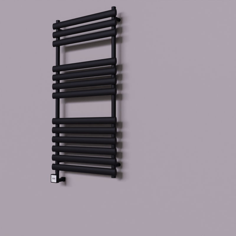 Volga Dekoratif Elektrikli Havlupan 600x1200 Siyah (KTX3 Termostat) 600W 