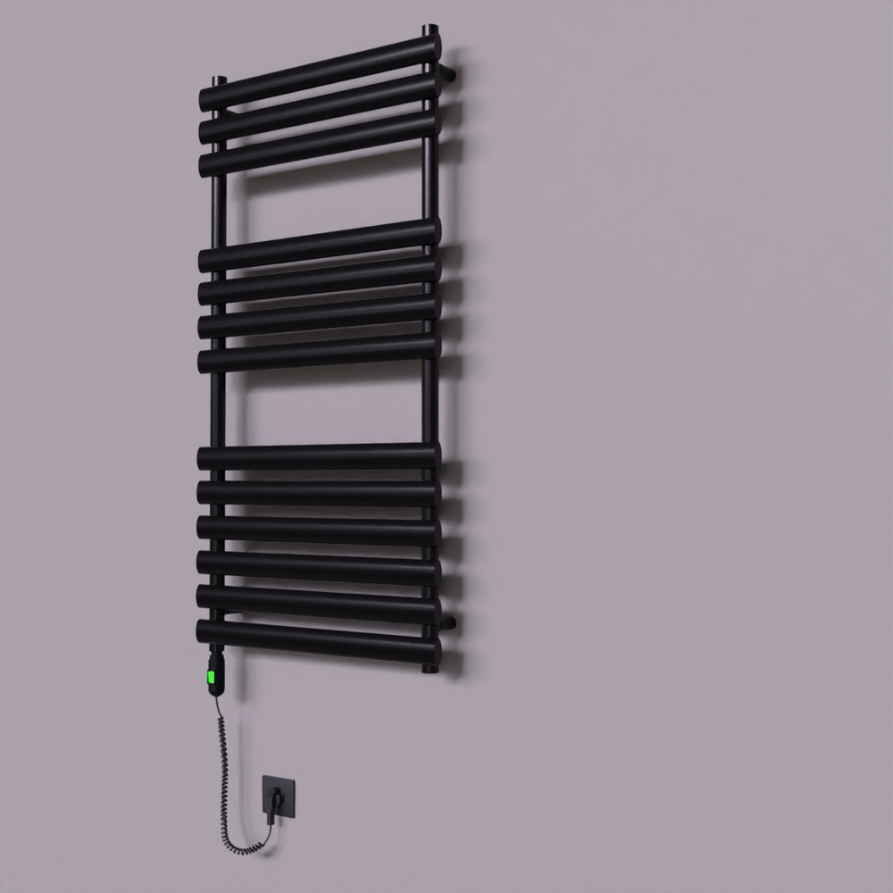 Volga Dekoratif Elektrikli Havlupan 600x1200 Siyah (On/Off Düğmeli) 600W - 1