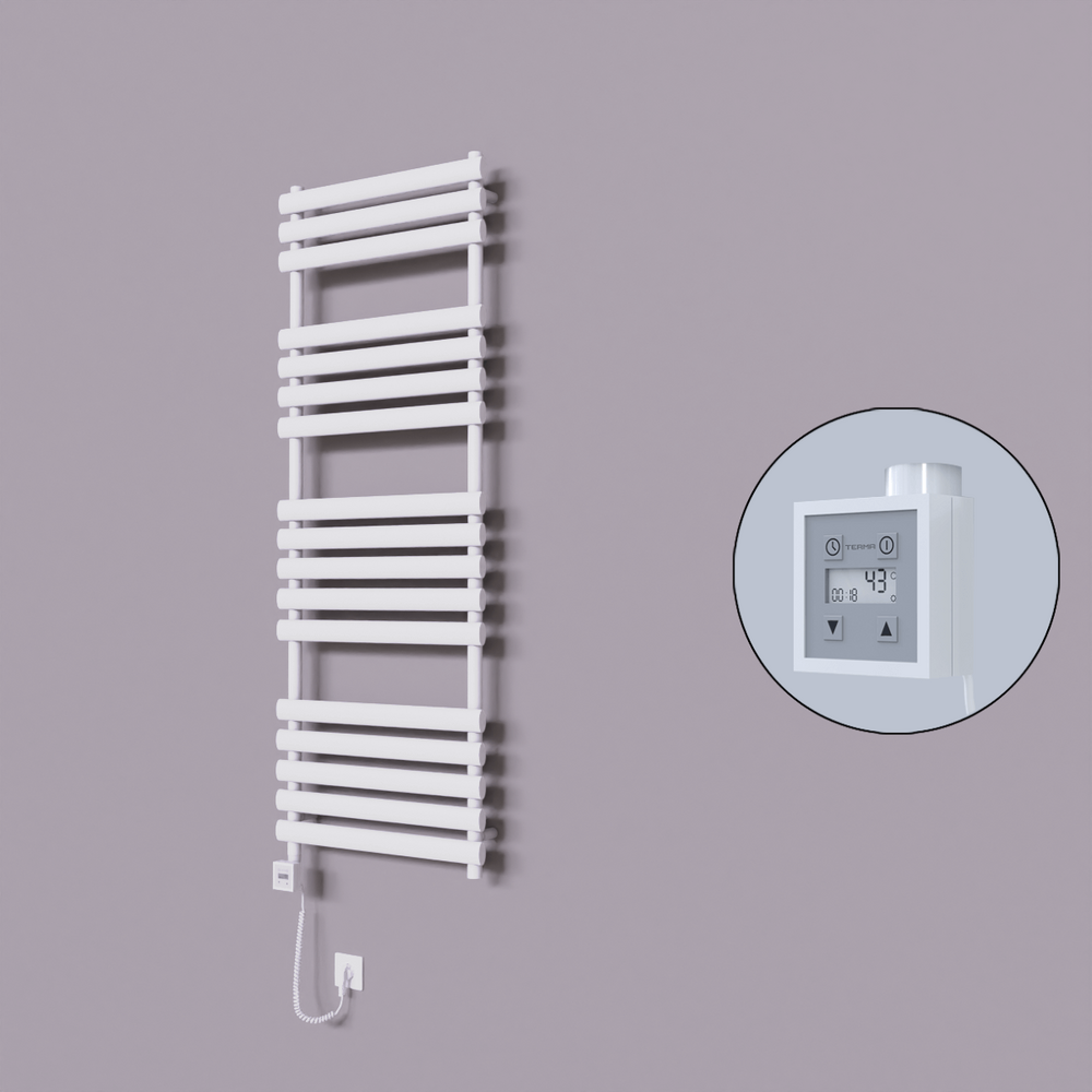 Volga Dekoratif Elektrikli Havlupan 600x1600 Beyaz (KTX3 Termostat) 1000W Spiral Kablolu - 1