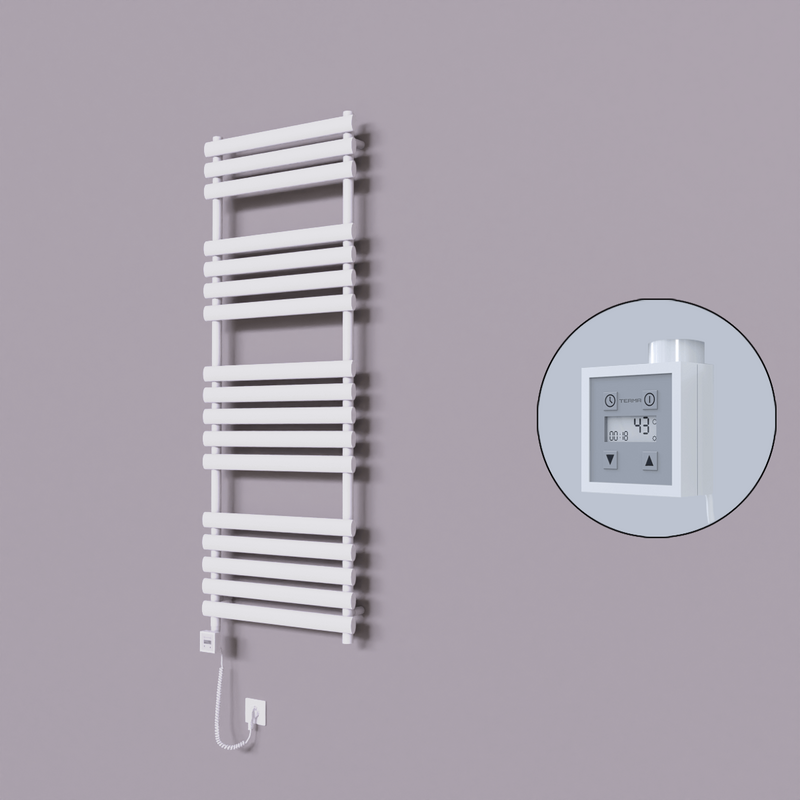 Volga Dekoratif Elektrikli Havlupan 600x1600 Beyaz (KTX3 Termostat) 1000W Spiral Kablolu 