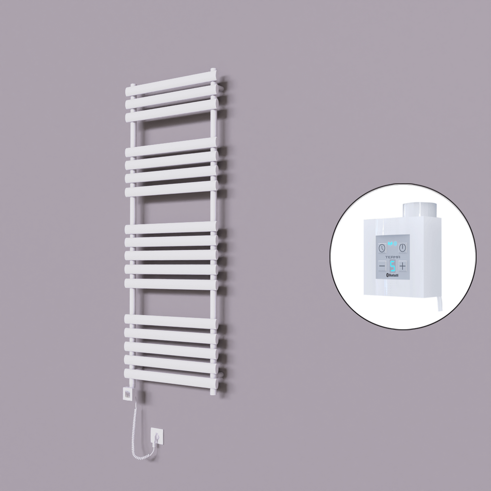 Volga Dekoratif Elektrikli Havlupan 600x1600 Beyaz (KTX4 Termostat) 1000W Spiral Kablolu - 1
