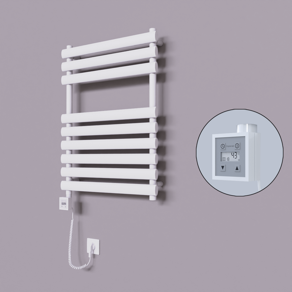 Volga Dekoratif Elektrikli Havlupan 600x800 Beyaz (KTX3 Termostat) 600W Spiral Kablolu - 1