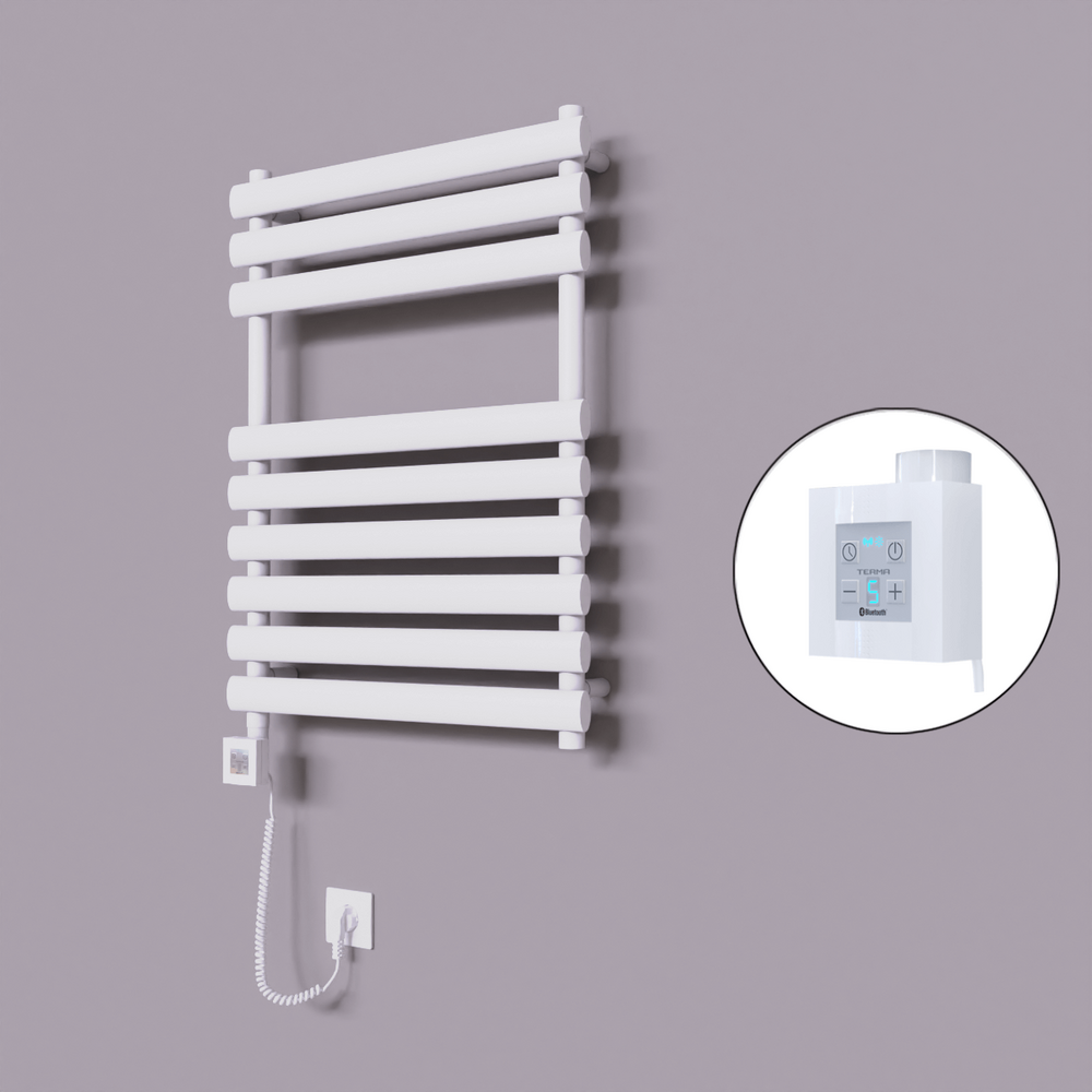 Volga Dekoratif Elektrikli Havlupan 600x800 Beyaz (KTX4 Termostat) 600W Spiral Kablolu - 1