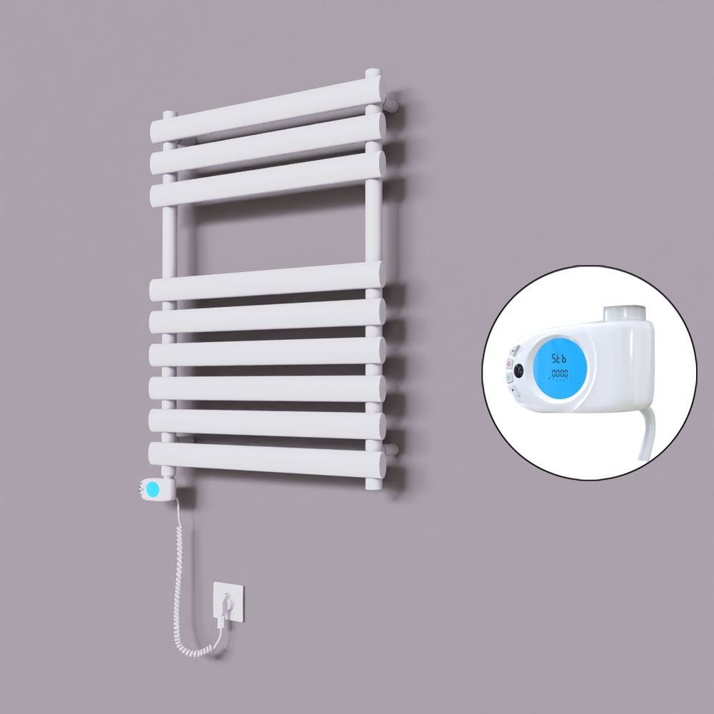 Volga Dekoratif Elektrikli Havlupan 600x800 Beyaz (Musa Termostat) 600W - 1